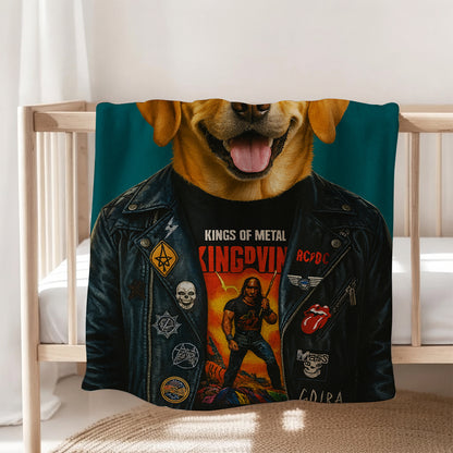 Custom Photo Dog Rock n Roll Canvas
