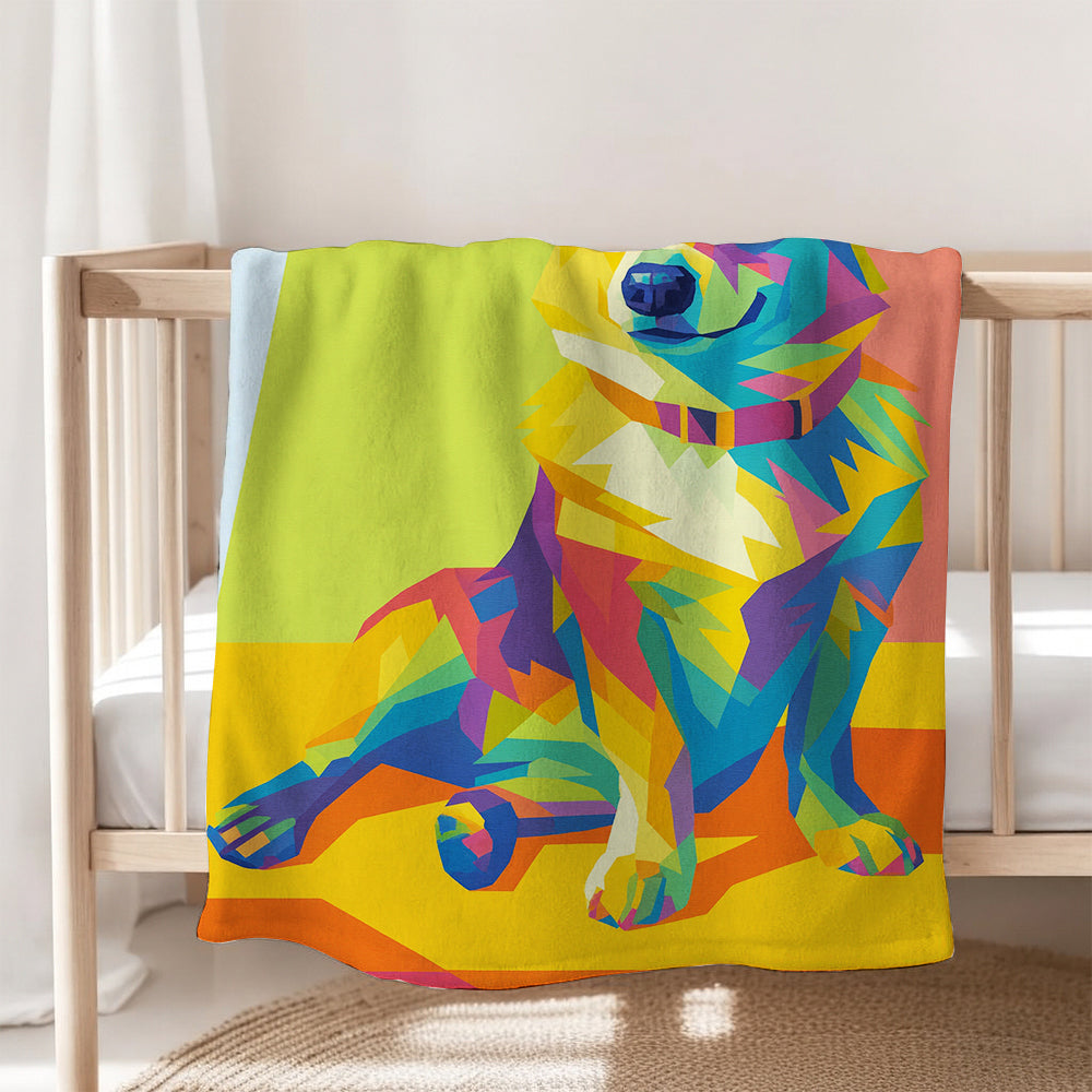 Custom Photo Pop Art BlanketGift For Dog Lovers