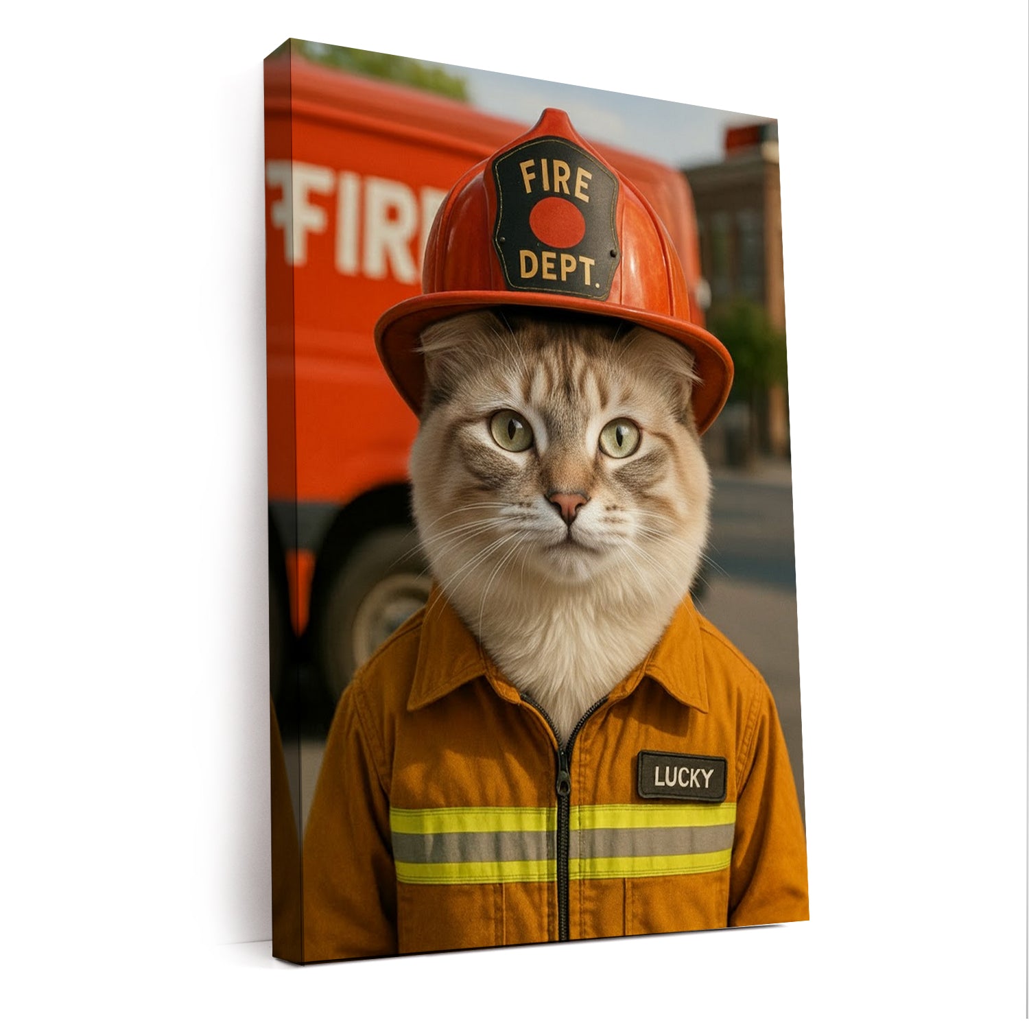 Custom Photo Fire Fighter Canvas Canvas Gift For Canvas Lovers