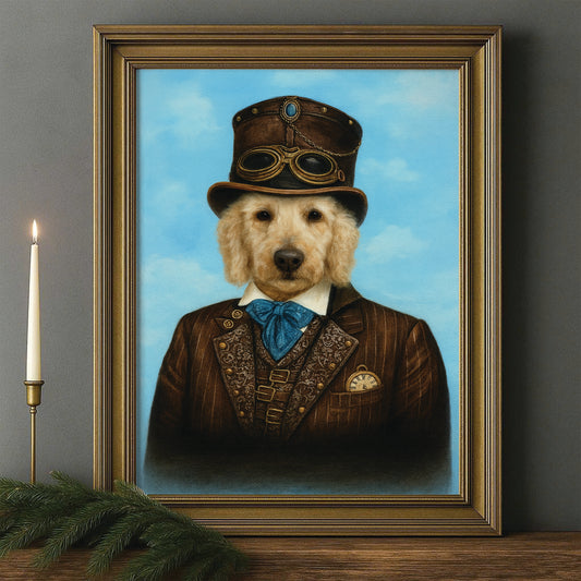 Custom Photo Pilot Dog Canvas Framed Wall Art Gift For Dog Lovers