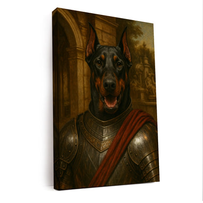 Custom Photo Dog Knight Canvas Gift For Dog Lovers