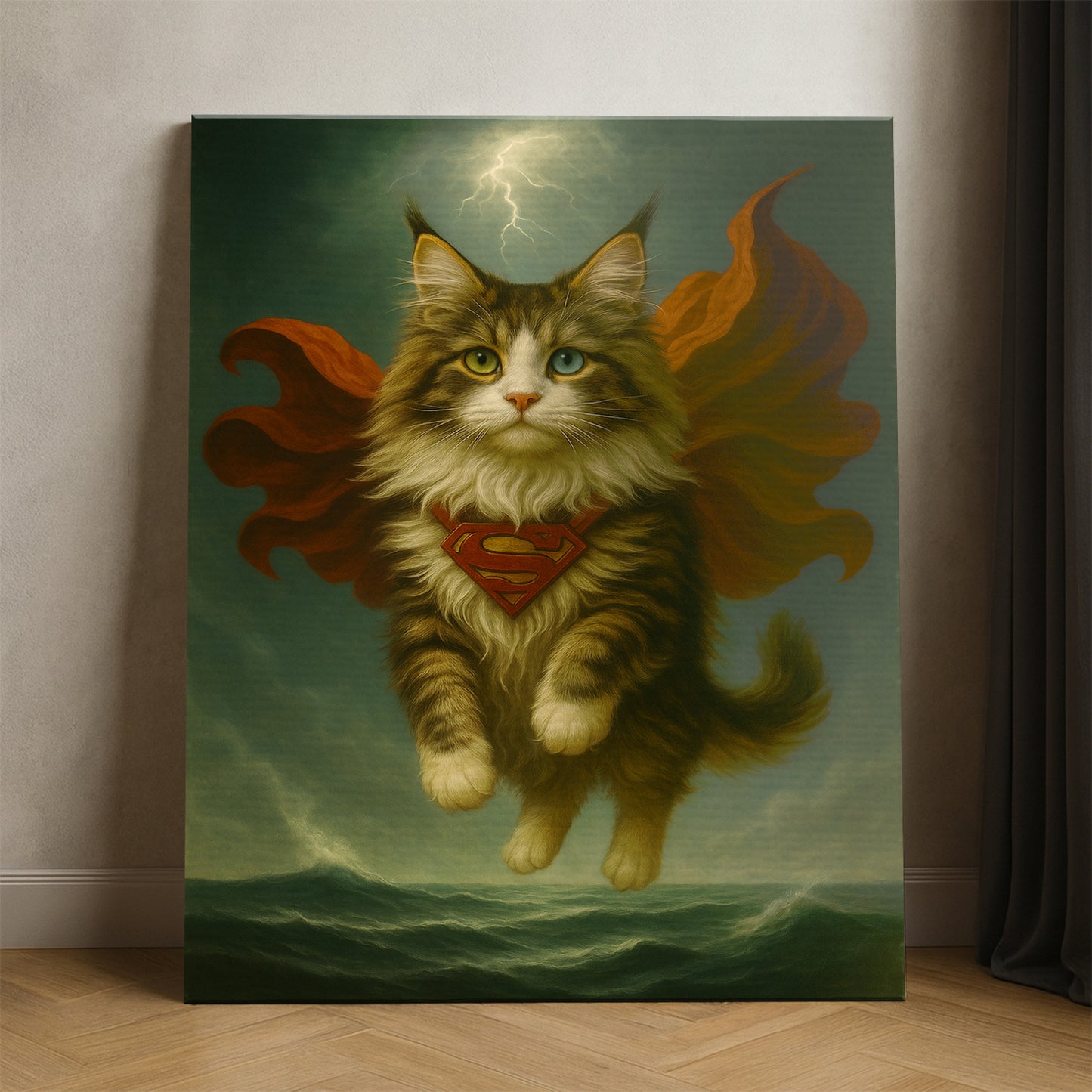 Custom Photo Cat Hero Canvas