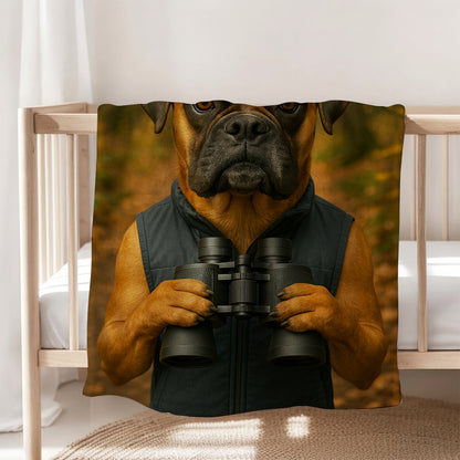 Custom Photo Bird Watching Dog BlanketGift For Dog Lovers
