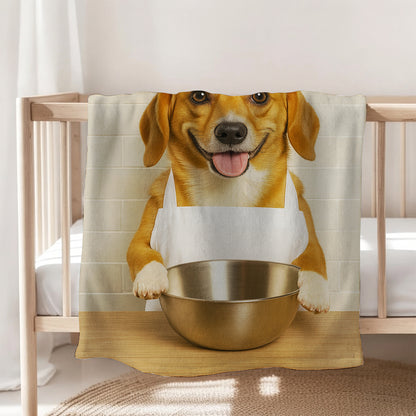 Custom Photo Dog Chef BlanketGift For Dog Lovers