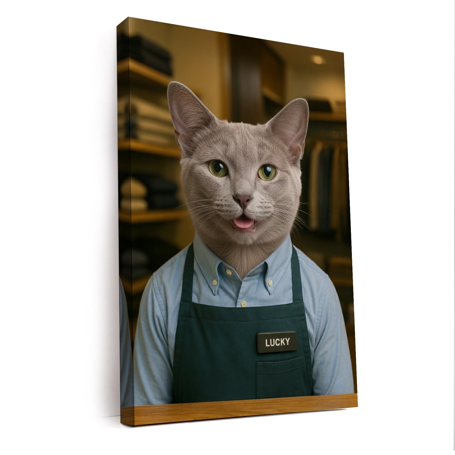 Custom Photo Clothing Store Cat Canvas Gift For Cat Lovers