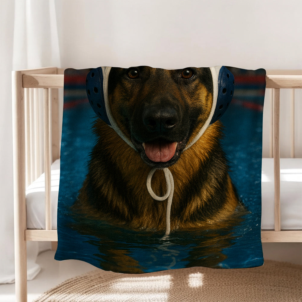 Custom Photo Swimmer Dog BlanketGift For Dog Lovers