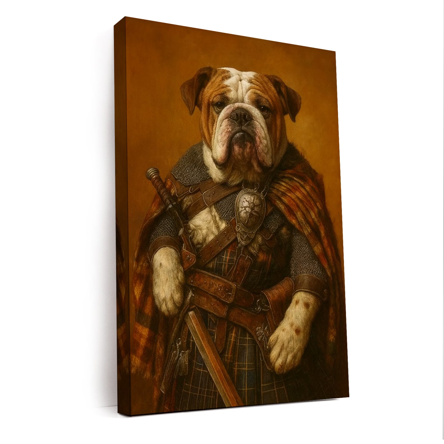 Custom Photo Royal Knight Dog Canvas Gift For Dog Lovers