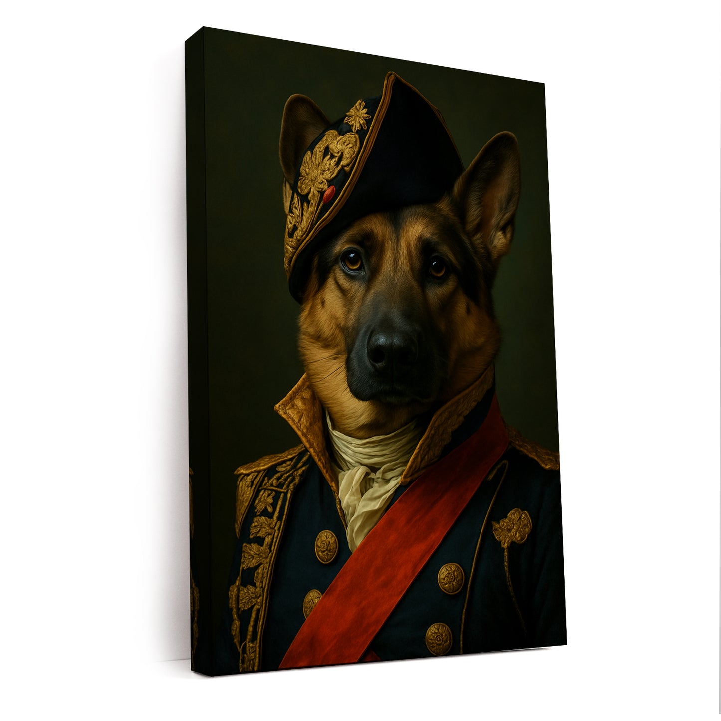 Custom Photo Portrait Royal Dog Canvas Gift For Dog Lovers