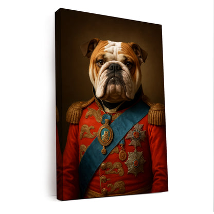 Custom Photo Royal Dog Canvas Gift For Dog Lover