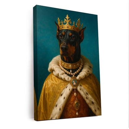 Custom Photo King Royal Dog Canvas Gift For Dog Lovers