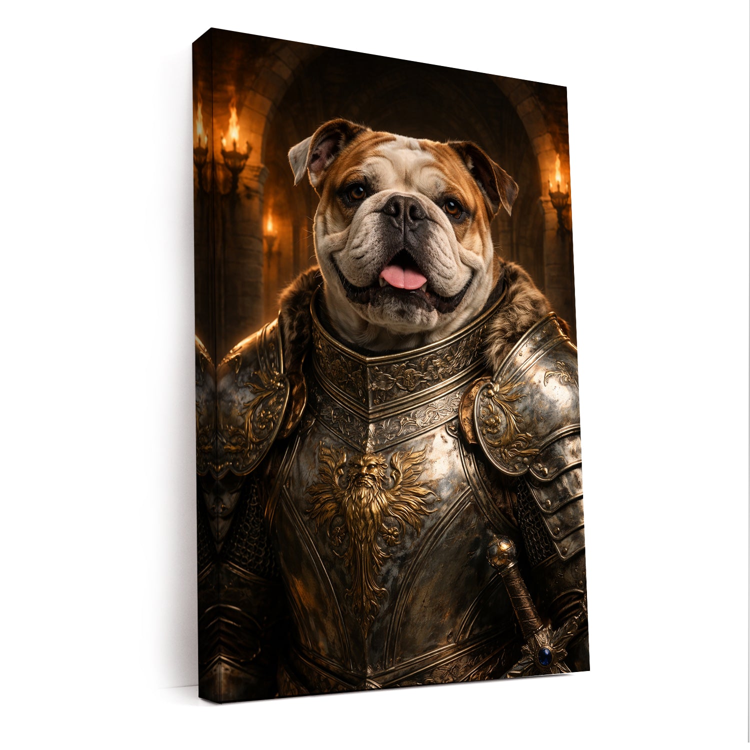Custom Photo Knight Royal Dog Canvas Gift For Dog Lovers