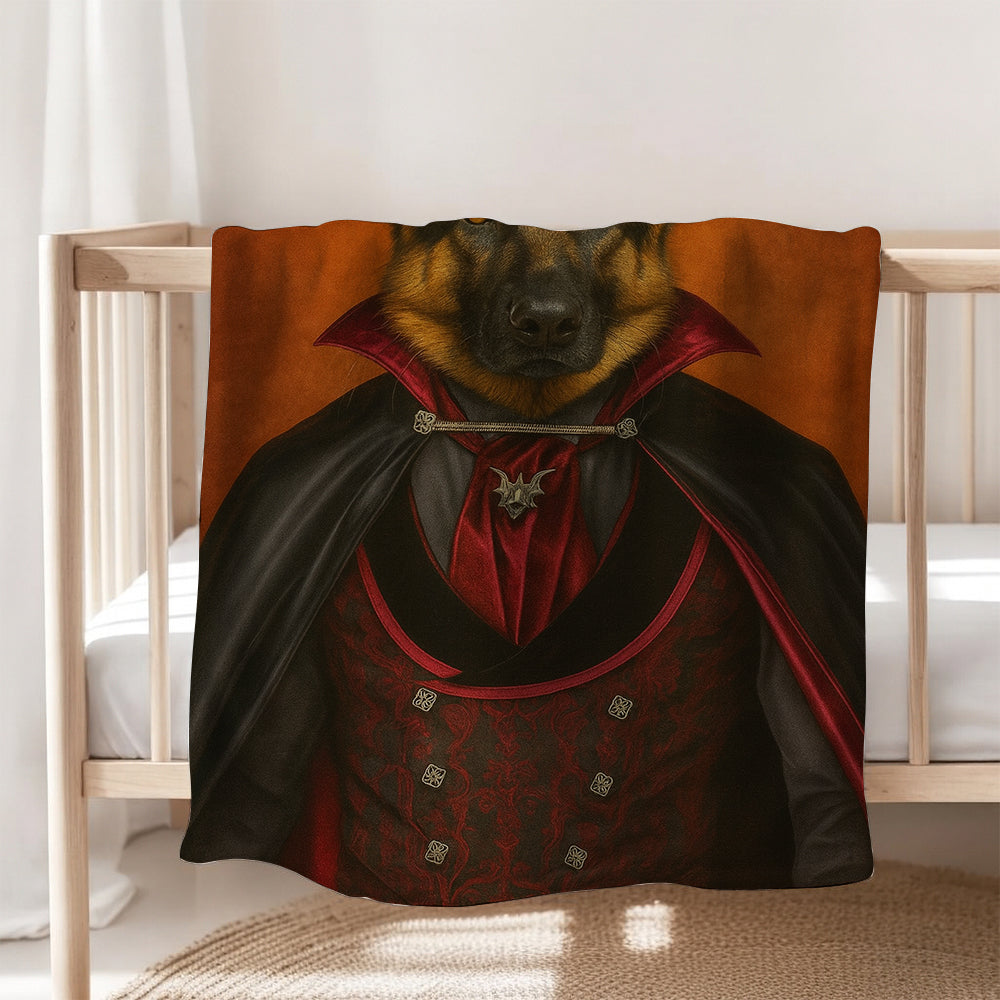 Custom Photo Vampire Dog BlanketGift For Dog Lovers