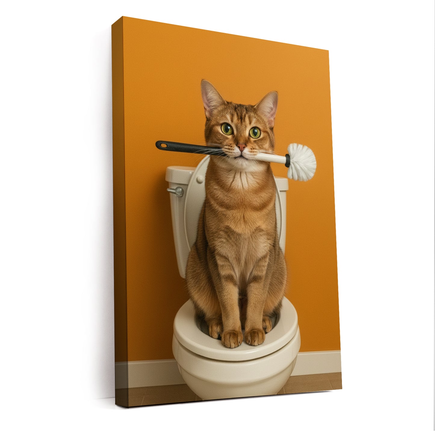 Custom Photo Cat Bathroom Style 31 Canvas Gift For Cat Lovers