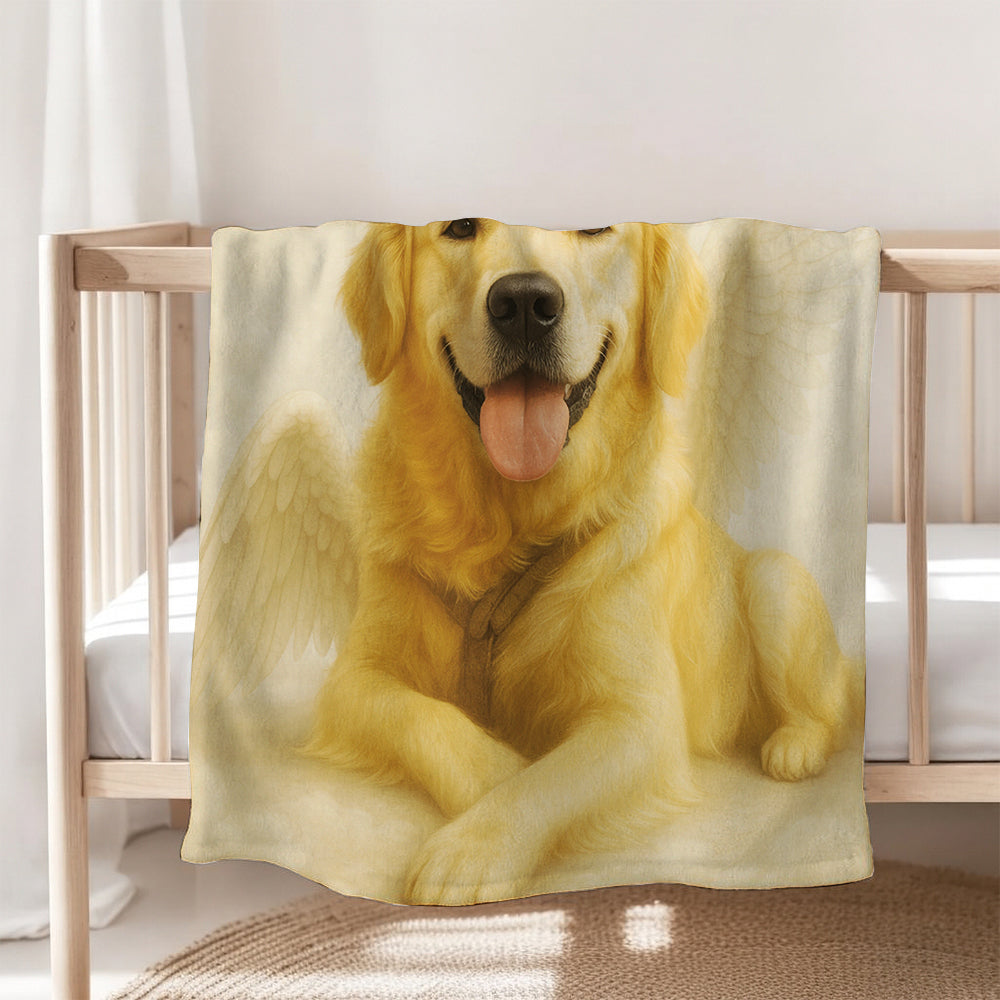 Custom Photo Dog Angel In Heaven Blanket Gift For Dog Lover