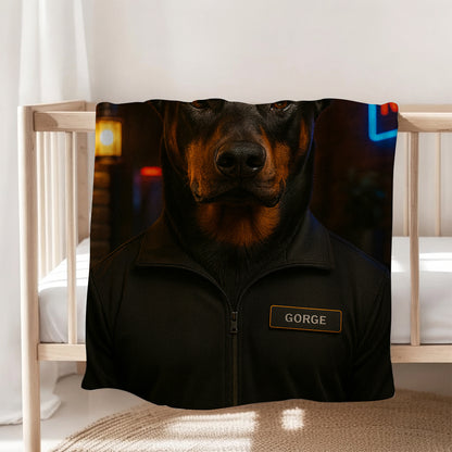Custom Photo Bouncer Night Club Security Dog BlanketGift For Dog Lovers