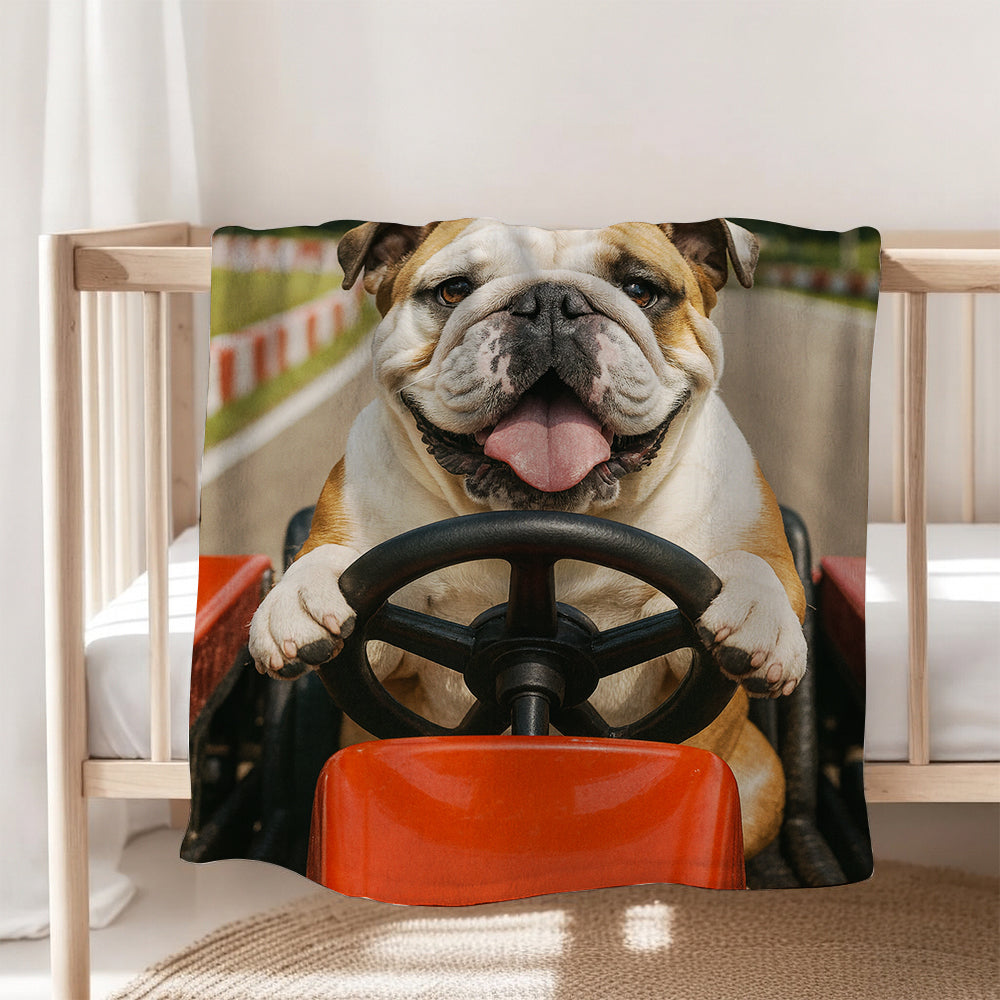 Custom Photo Dog Go Kart BlanketGift For Dog Lovers