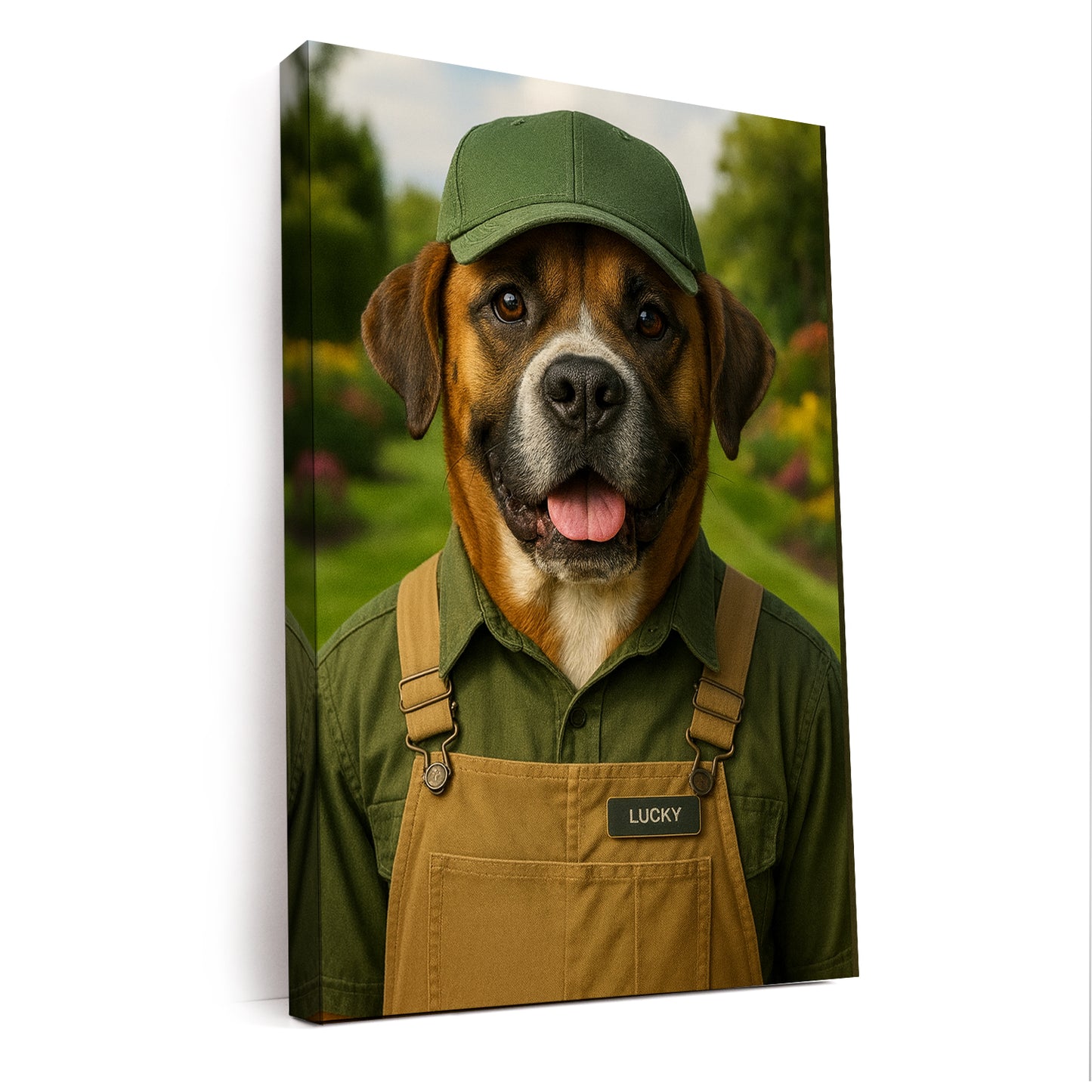Custom Photo Gardener 2 Dog Canvas Gift For Dog Lovers