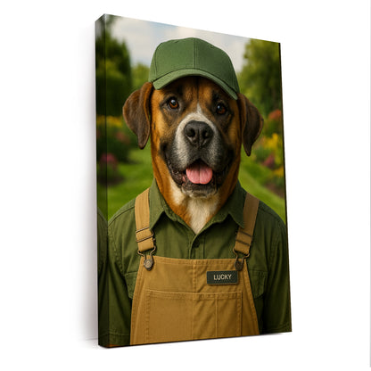 Custom Photo Gardener 2 Dog Canvas Gift For Dog Lovers