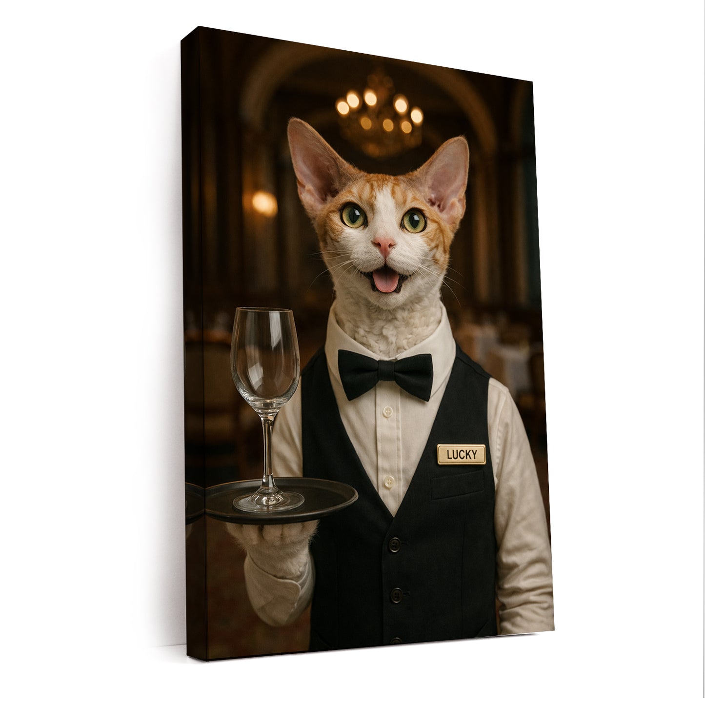 Custom Photo Canvas Waiter Restaurant Canvas Gift For Canvas Lovers