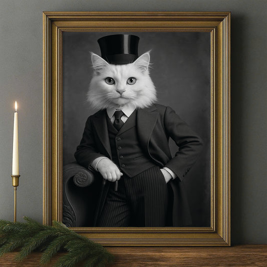 Custom Photo Gentleman Cat Gift For Cat Lovers