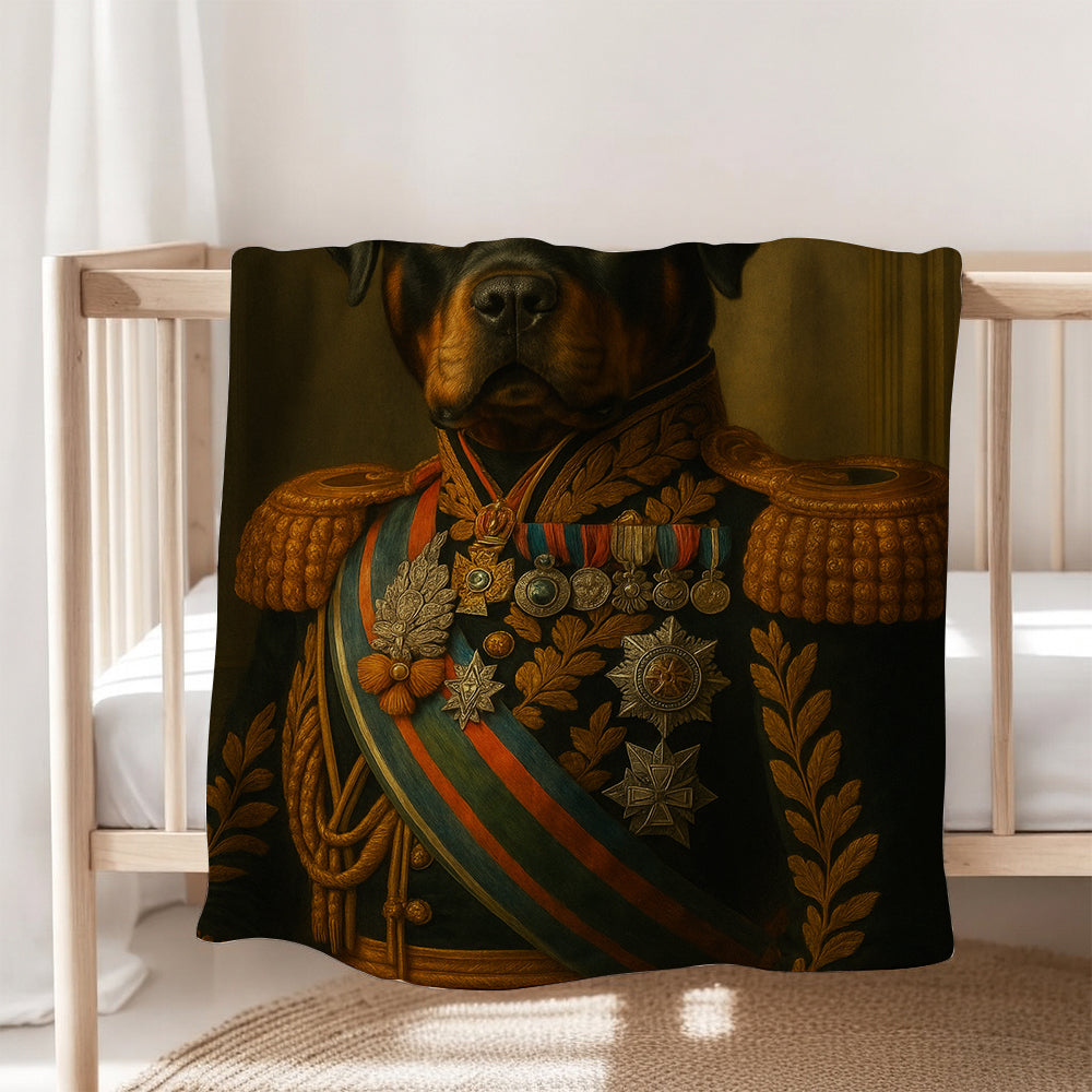 Custom Photo Dog King Crown Royal Blanket Gift For Dog Lover