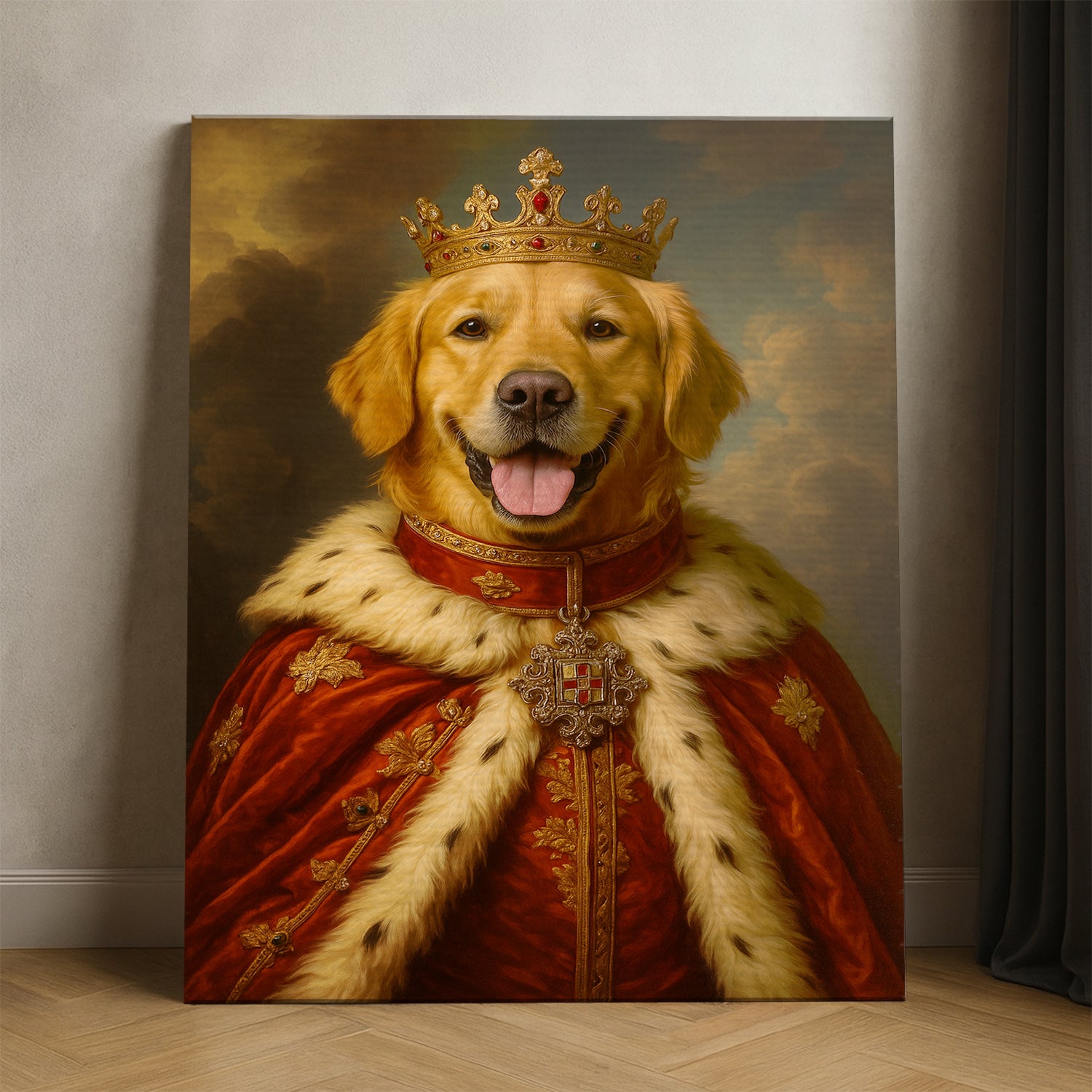 Custom Photo Dog Royal Pet King Portrait