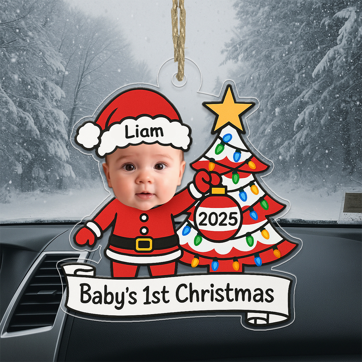Custom Photo Baby Santa Xmas