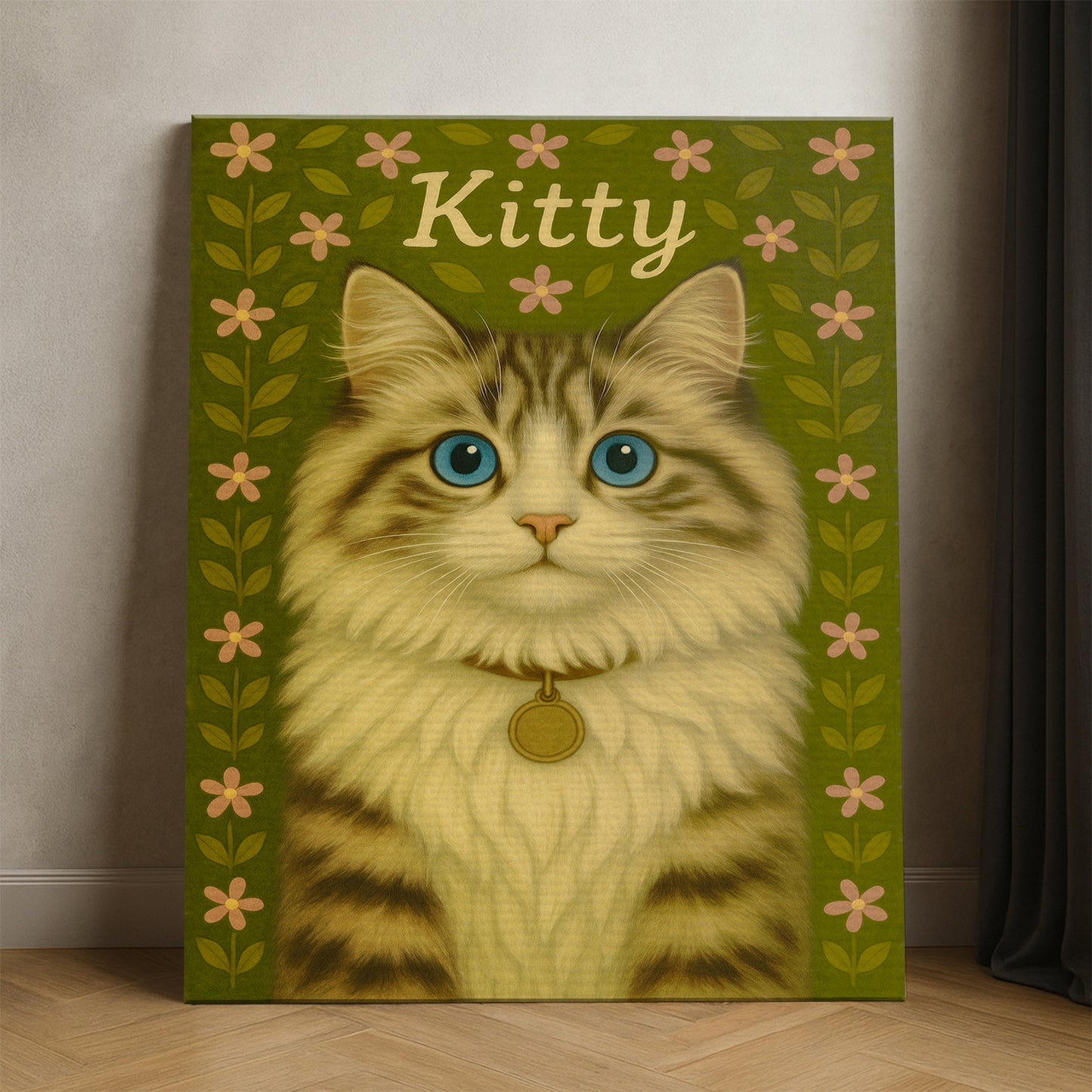Custom Cat Portraits From Photo From Photo Canvas