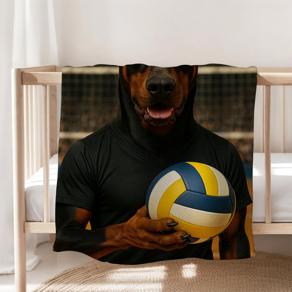 Custom Photo Volleyball Player Dog BlanketGift For Dog Lovers