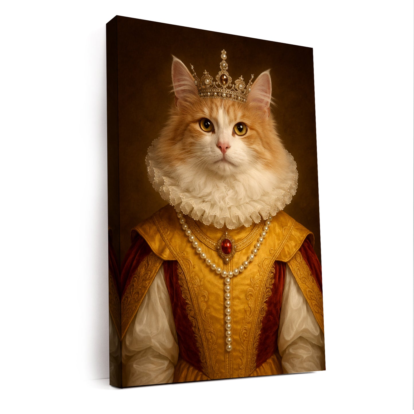 Custom Photo Cat Queen Royal Canvas Gift For Cat Lovers