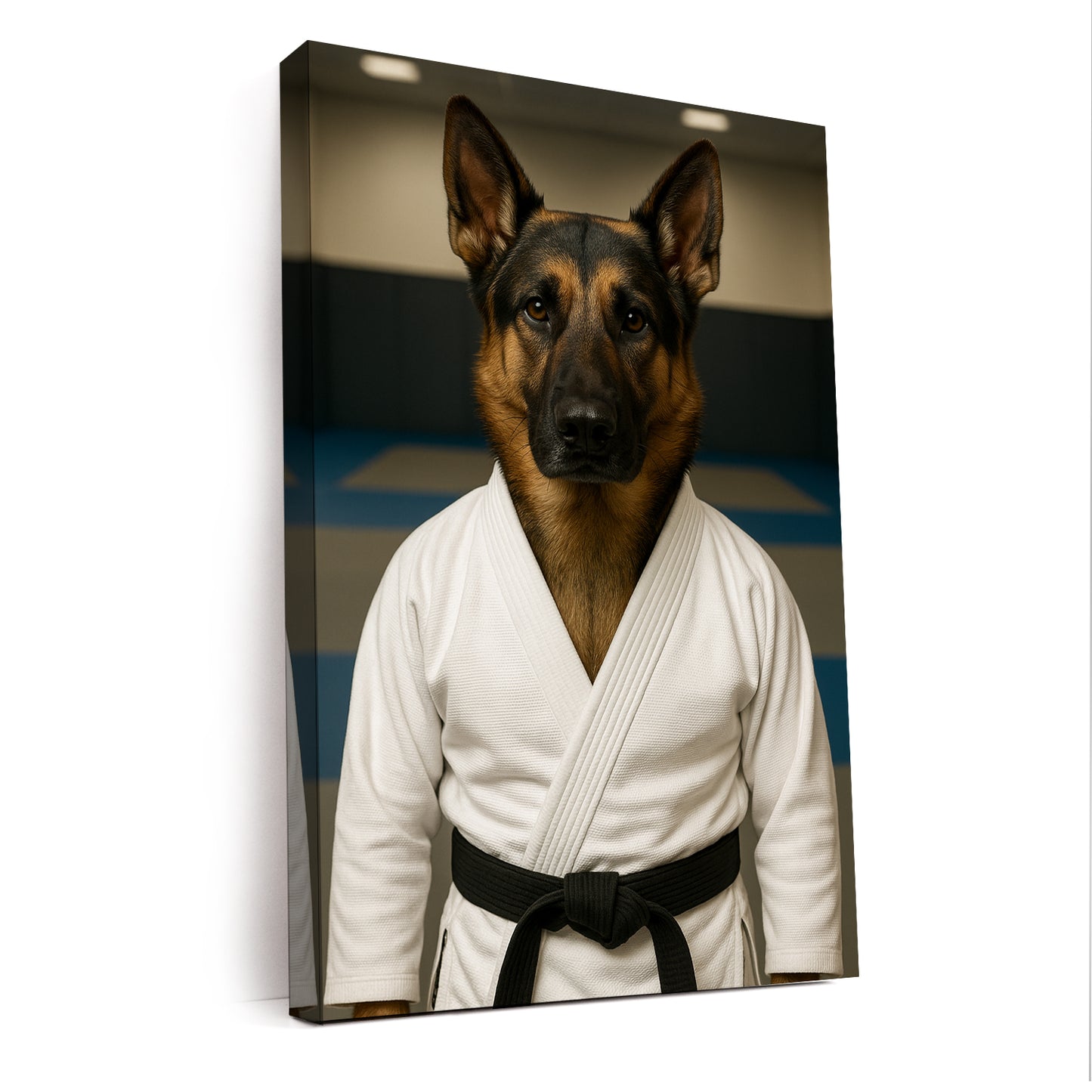 Custom Photo Jiu Jitsu Dog Canvas Gift For Dog Lovers