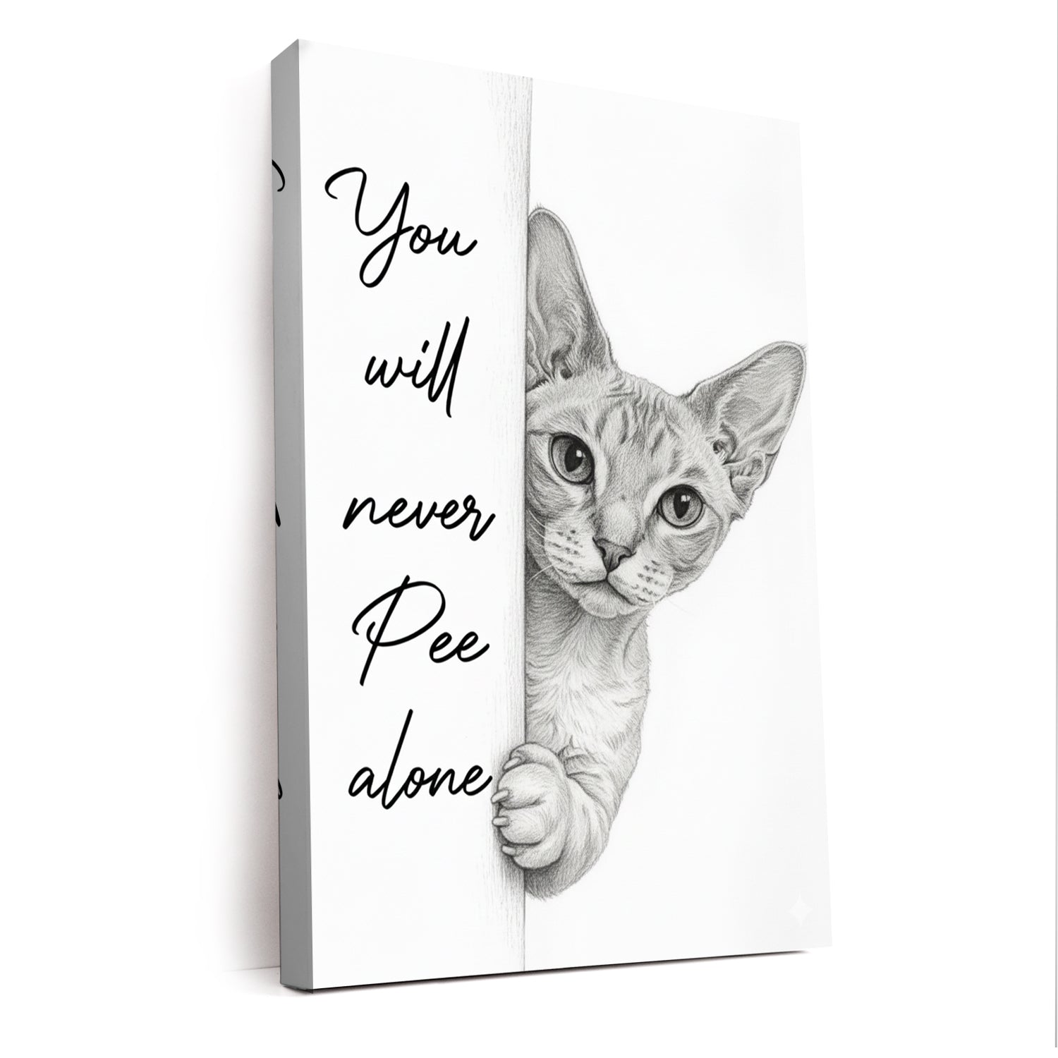 Custom Photo Cat Breed Bathroom Canvas Gift For Cat Lovers