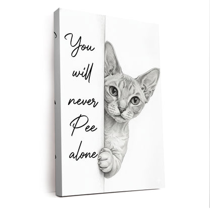 Custom Photo Cat Breed Bathroom Canvas Gift For Cat Lovers