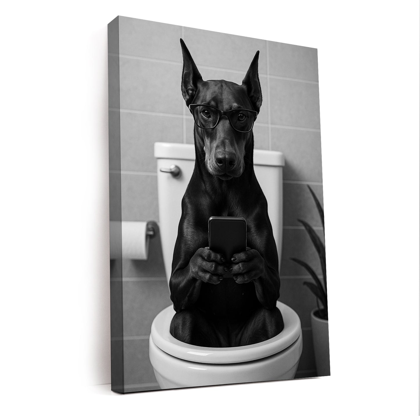 Custom Photo Dog Bathroom Style 14 Canvas Gift For Dog Lovers