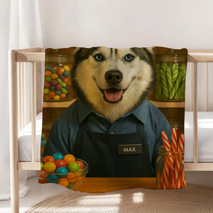 Custom Photo Candy Shop Dog BlanketGift For Dog Lovers