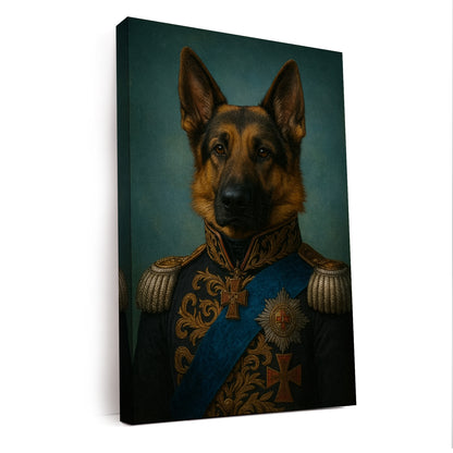 Custom Photo Royal Dog Canvas Gift For Dog Lovers