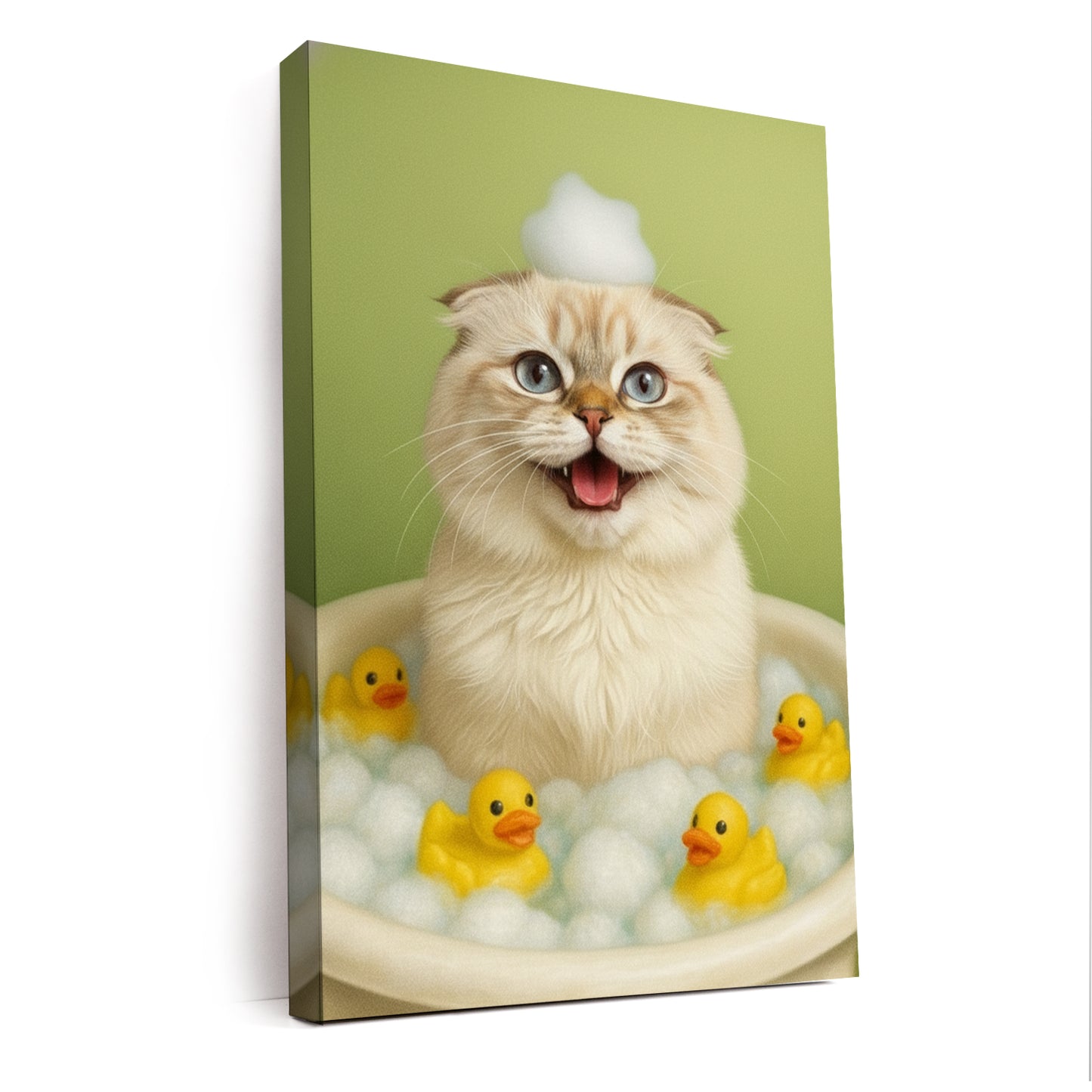 Custom Photo Cat Bathroom Style 25 Canvas Gift For Cat Lovers