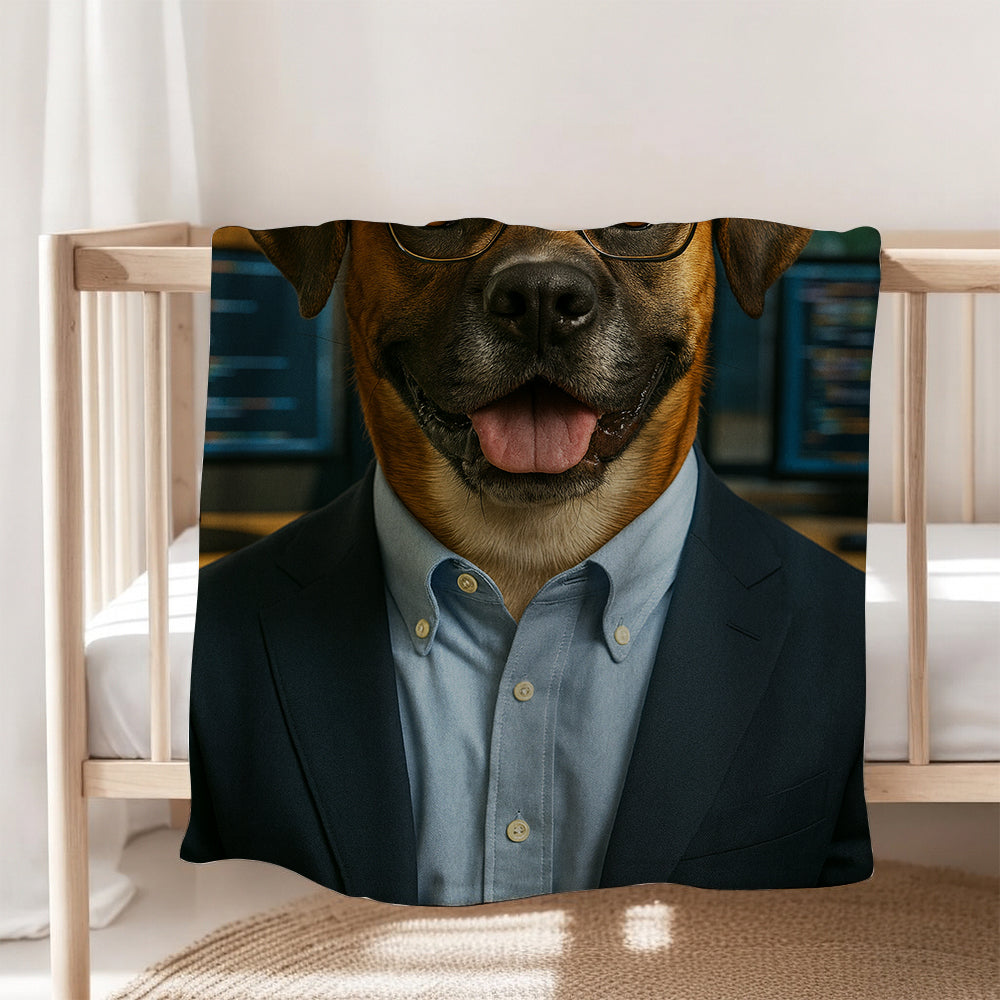 Custom Photo Software Developer Dog BlanketGift For Dog Lovers