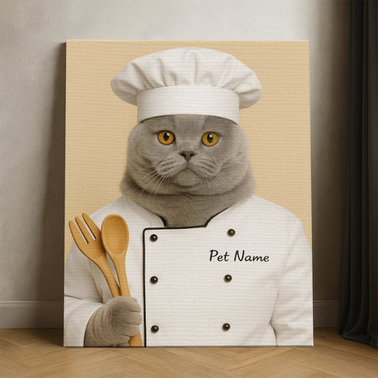 Custom Photo Cat Chef For Cat Lover