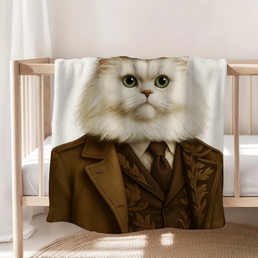 Custom Photo Captain Cat Blanket