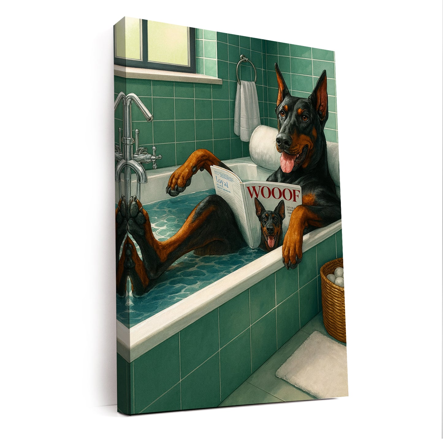Custom Photo Dog Bathroom Style 22 Canvas Gift For Dog Lovers