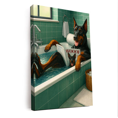 Custom Photo Dog Bathroom Style 22 Canvas Gift For Dog Lovers