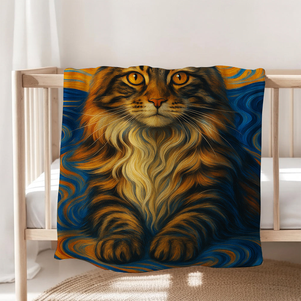 Custom Cat Portrait Expressionist Art