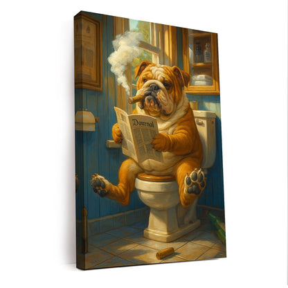 Custom Photo Dog Bathroom Style 12 Canvas Gift For Dog Lovers