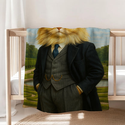 Custom Photo Pawky Blinder Cat Blanket