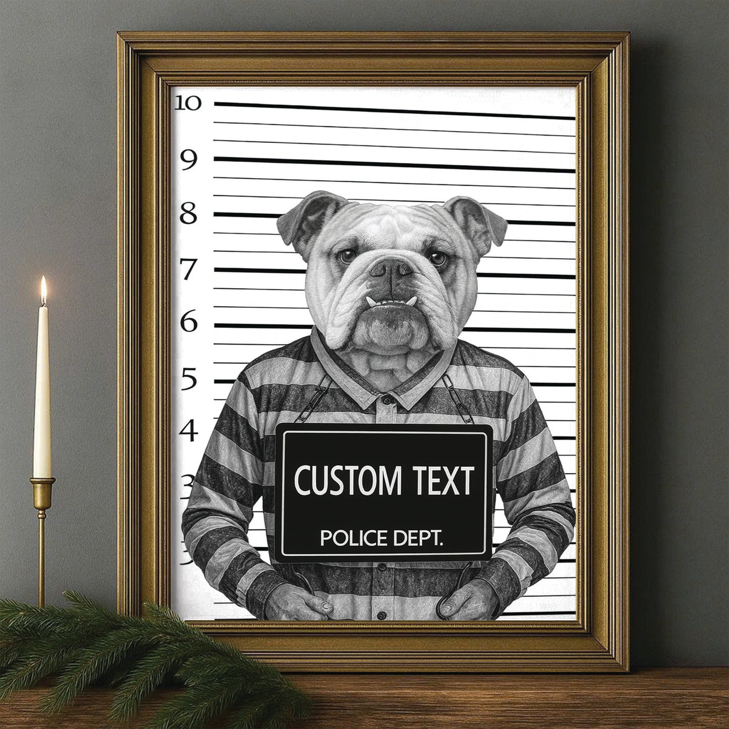 Custom Photo Dog Wanted By Pawlice Canvas Framed Wall Art Framed Wall Art _ Gifts For Dog Lovers