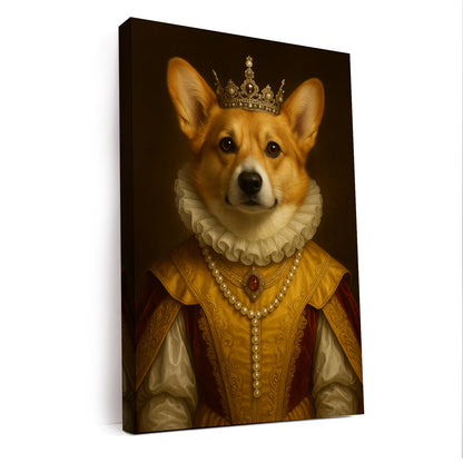 Custom Photo Dog Queen Royal Canvas Gift For Dog Lovers