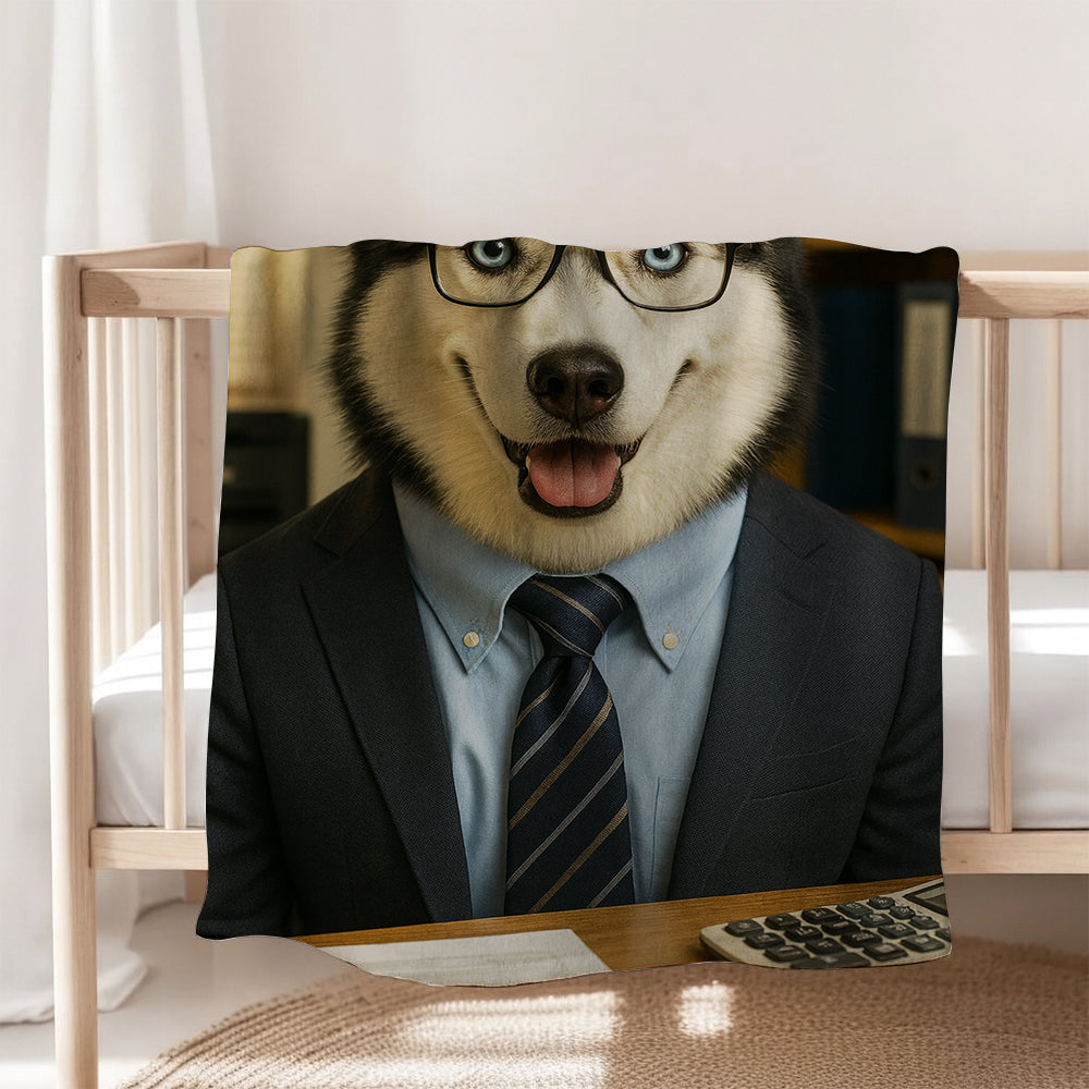 Custom Photo Accountant Dog BlanketGift For Dog Lovers