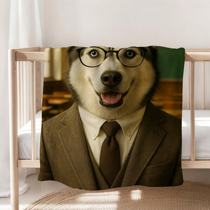 Custom Photo Teacher Dog BlanketGift For Dog Lovers