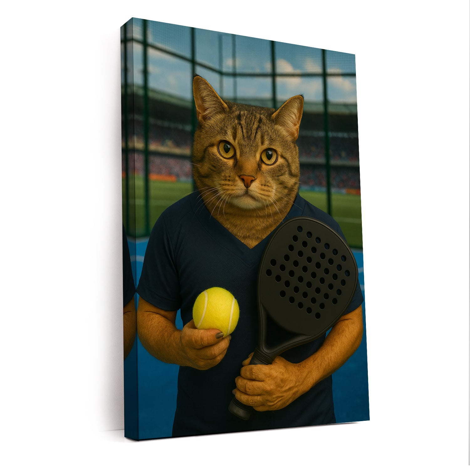 Custom Photo Paddle Player Cat Canvas Gift For Cat Lovers
